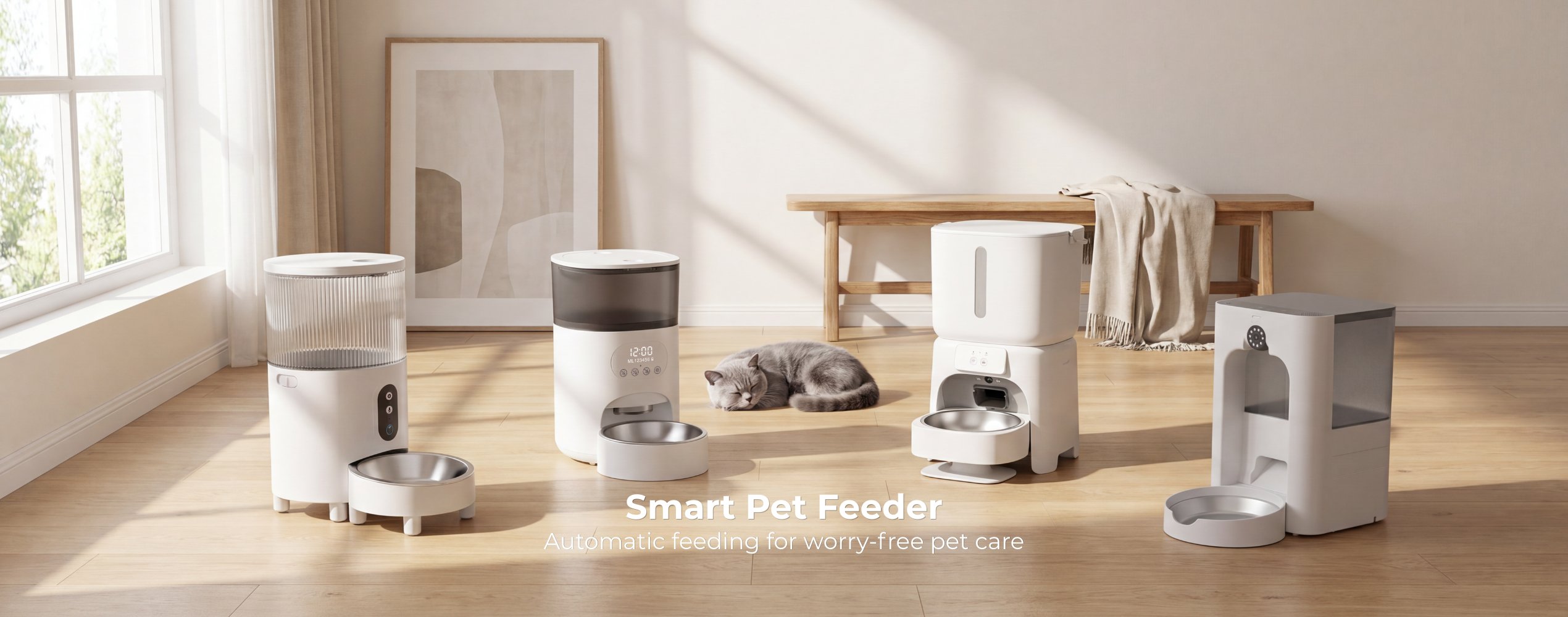 Automatic smart pet feeder series for wholesale, OEM ODM pet product manufacturer